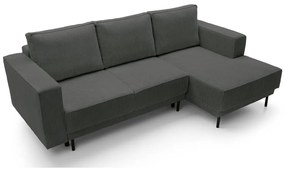 Sarokkanapé Rodriguez mini (J) (szürke + fekete) . 1099130
