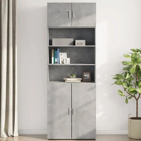 Betonszürke szerelt fa faliszekrény 80 x 42,5 x 40 cm