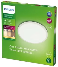 Philips - LED Dimmelhető kültéri lámpa SUPERSLIM LED/15W/230V IP54 fehér