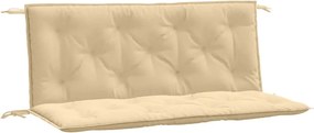 vidaXL 2 db melange bézs szövet kerti padpárna 120 x 50 x 7 cm