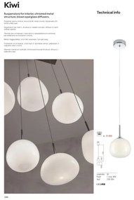 Redo 01-2081 - KIWI kábeles függőlámpa 1xG9/40W/230V, átmérő 12 cm, fényes króm/fehér