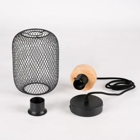 Brilagi - Függőlámpa kábellel BASKLITE 1xE27/15W/230V kaucsukfa/fekete