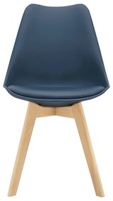 [en.casa] Étkezőszék Dubrovnik Kék szett 6 darabos székborítás: 100% PU műbőr széklábak: bükkfa konyhaszék 81 x 49 x 57 cm