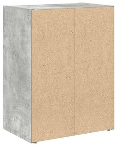 betonszürke szerelt fa könyvespolc 40x24x52 cm