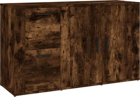 vidaXL füstös tölgy színű szerelt fa tálalószekrény 100x33x59,5 cm