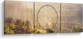 Kép - napkelte (órával) (90x30 cm)