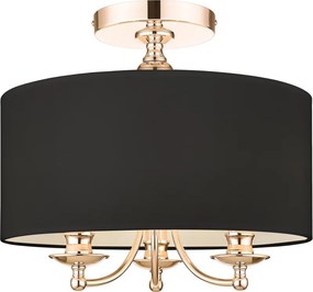 COSMOLIGHT C03480AU-BK ABU DHABI Ernyős Mennyezeti Lámpa Fekete, Arany E14 IP20