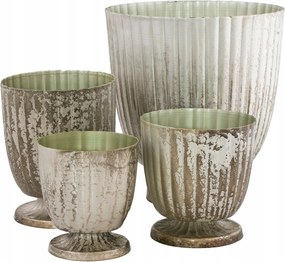 4 db Alis fém virágtartó, ezüst