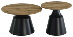 Kioni II dohányzóasztal, artisan tölgy / fekete