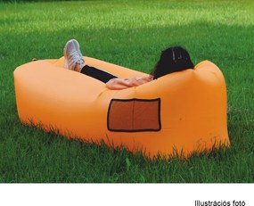 Felfújható babzsák/lazy bag, zöld, LEBAG