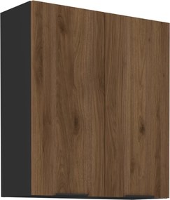 Felső szekrény, okapi dió/fekete, MENZO 80 G-90 2F