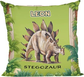 Stegosaurus dinoszaurusz párna a gyermek nevével