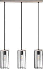 Timeo Függő lámpa 3xE27 60W Fenyő Szürke-fekete Modern Britop