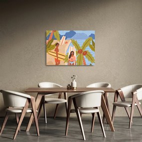 Üveg kép - Élvezd az életed (70x50 cm)