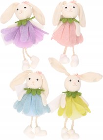 Nyuszi Dekorációs Medál MIX 4 Szín 12X7CM Húsvét