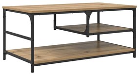 vidaXL Dohányzóasztal Artisan tölgy 90 x 49 x 40 cm Faanyag