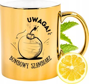 Arany csillogó bögre a sámánnak Ajándék fényképes nyomtatással