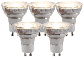 5 db-os készlet GU10 3 fokozatban szabályozható LED izzó 5W 260lm 2700K