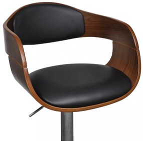3052716 Bar Stools 2 pcs Black Bent Wood and Faux Leather (2x241053)