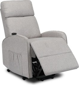 Elektromos relax fotel felállást segítő funkcióval szürke – COLTON