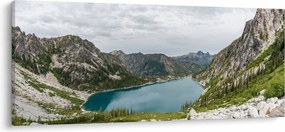 A hegyekben lévő tó képe (120x50 cm)
