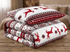 SZARVAS ÉS HÓPEHELY piros mikroszálas ágyneműhuzat