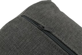 Sarokülőgarnitúra, J allású, ágyfunkcióval, szövet szürke/ párnák fekete, MEXX