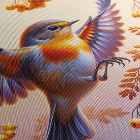 Kép - Madár berkenyével (90x60 cm)