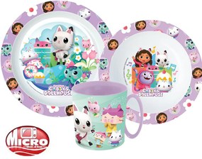 Gabi babaháza Wonderland étkészlet, micro műanyag szett bögrével 350 ml