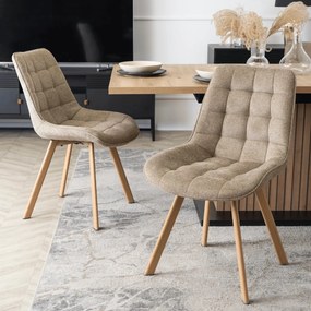 KATHY Kárpitozott Étkezőszék Sötét Bézs Színben