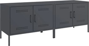 vidaXL 2 db antracitszürke acél TV-szekrény 68 x 39 x 50,5 cm