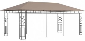 tópszínű pavilon szúnyoghálóval 6 x 3 x 2,73 m 180 g/m²