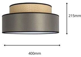 Mennyezeti lámpa GRACE 1xE27/60W/230V átm. 40 cm bézs/barna