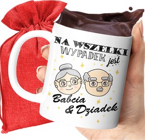 Nyomott Mintás Bögre A Biztonság Kedvéért Nagymama És Nagypapa Szuper Ajándék