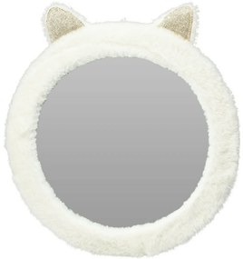 Szőrös tükör, füllel, fehér, 31 cm