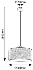 Rabalux 3247 - Csillár zsinóron MIGUEL 1xE27/40W/230V
