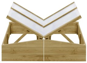 2 db impregnált fenyőfa melegház 100 x 50 x 35 cm