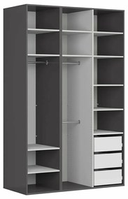 Ruhásszekrény Flex 113 (grafit ) (tükörrel). 1098229