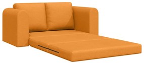 Padló Sofa Ágy 2 az 1-ben Sötét Sárga 148x71x83 cm Textil