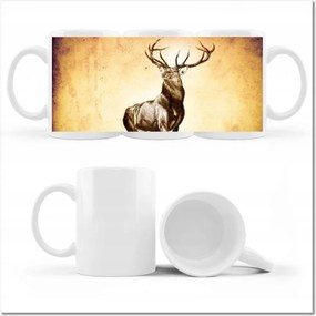 Szarvas mintás bögre szarvakkal