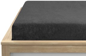 Frottír lepedő sötétszürke 120 x 200 cm