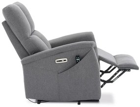 Elektromos vezérlésű szürke szövet dönthető fotel. TV-929 GREY2