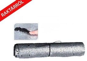 Flitteres asztali dekor futó 25x125cm ezüst / fekete színben