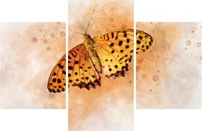 Kép - narancssárga pillangó, akvarell (90x60 cm)