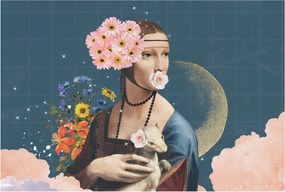 Divatos Flizelin Tapéta Fali Furnér Virágos elegancia 104x70 Ragasztó