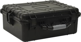 vidaXL fekete PP hordozható repülős tok 55 x 43 x 21 cm