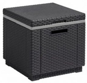 Ice Cube multifunkciós tároló, asztal és puff grafit színben