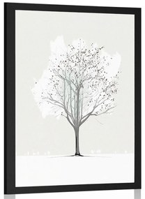 Plakát minimalista fa télen