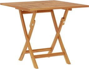 vidaXL összecsukható tömör tíkfa kerti asztal 85 x 85 x 76 cm