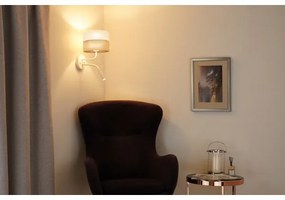 Brilagi - ROYAL YUTE fali lámpa 1xE27/15W + 1xG9/6W bézs/krém/fehér